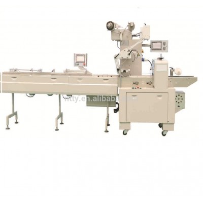 Automatic horizontal flow wrap machine widely used in food/cosmetic/soap/medicine industries