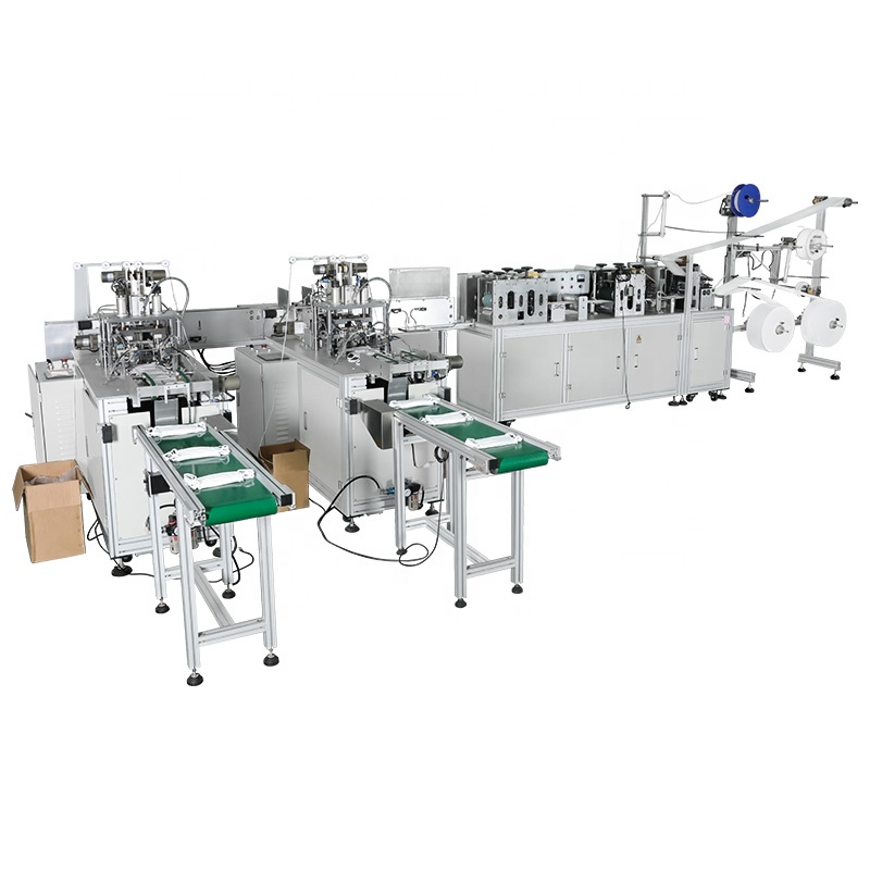 Fully automatic disposable medical face mask making machine with ear loop making